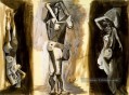 L aubade Trois femmes nues tude 1942 Cubisme